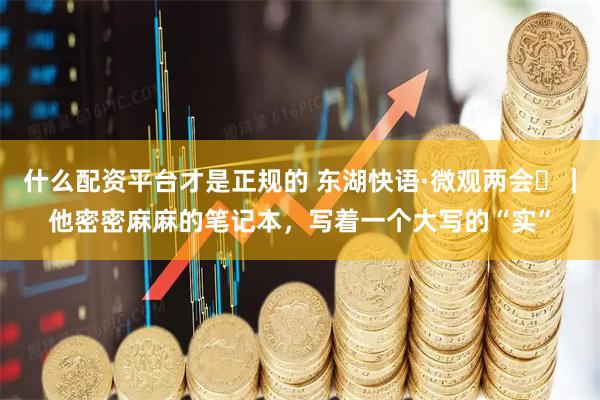 什么配资平台才是正规的 东湖快语·微观两会㉓｜他密密麻麻的笔记本，写着一个大写的“实”
