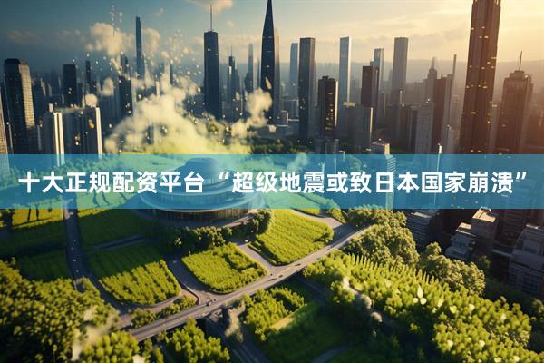 十大正规配资平台 “超级地震或致日本国家崩溃”